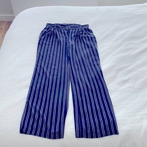 Michael Kors navy and white stripped trouser pant